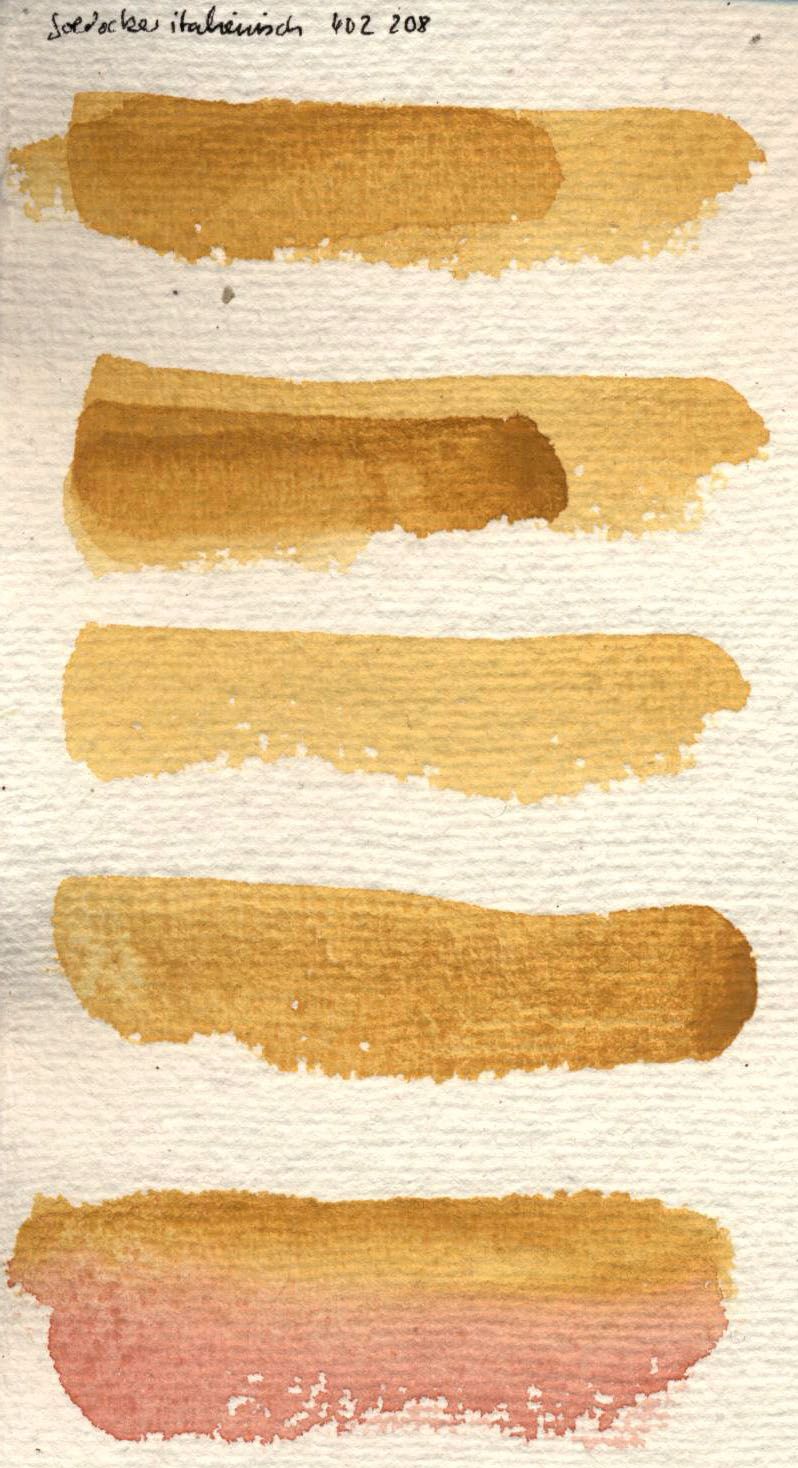 Kremer akvarel - italský zlatý okrové světlo (plast, 3 x 1,8 x 1 cm)